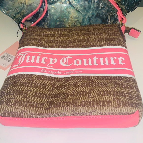 Juicy Couture Billboard Pink Brown Messenger Bag - Picture 2 of 4